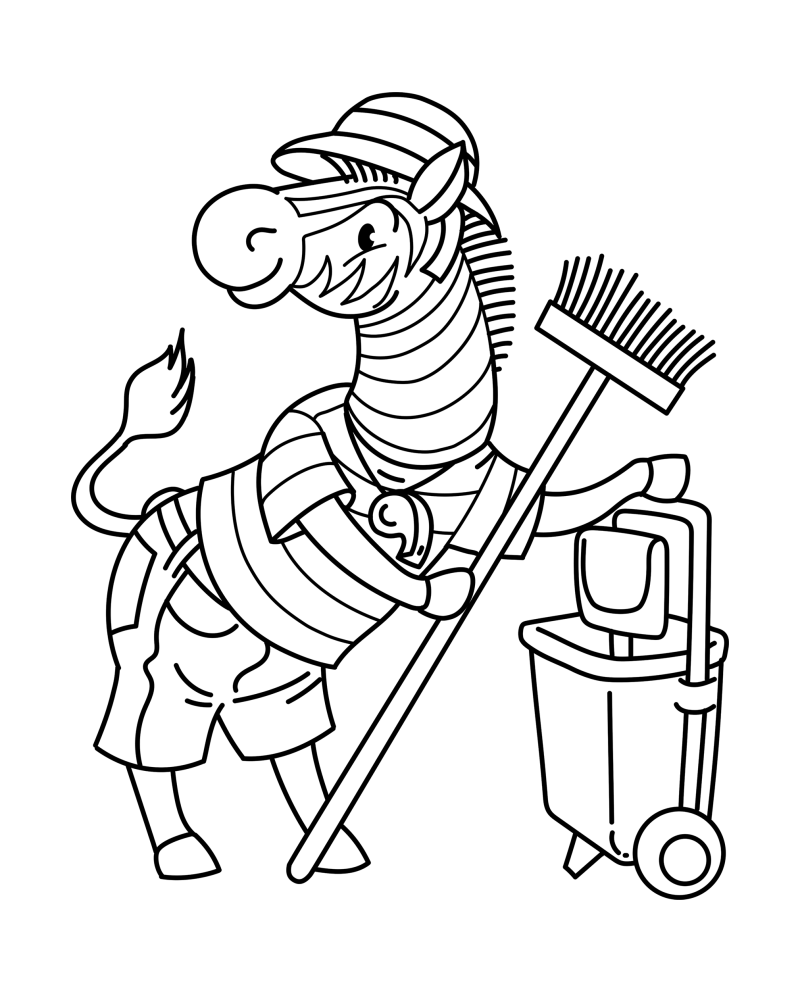 斑马-动物园管理员