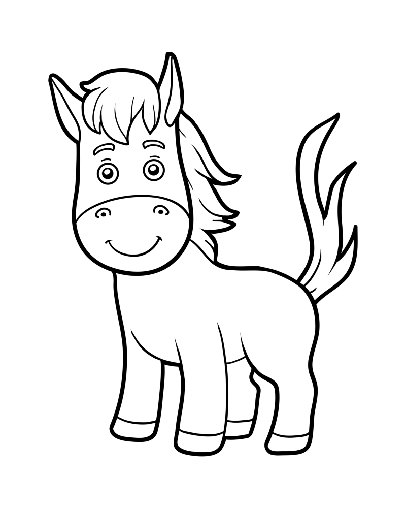 可爱的小动物-小马