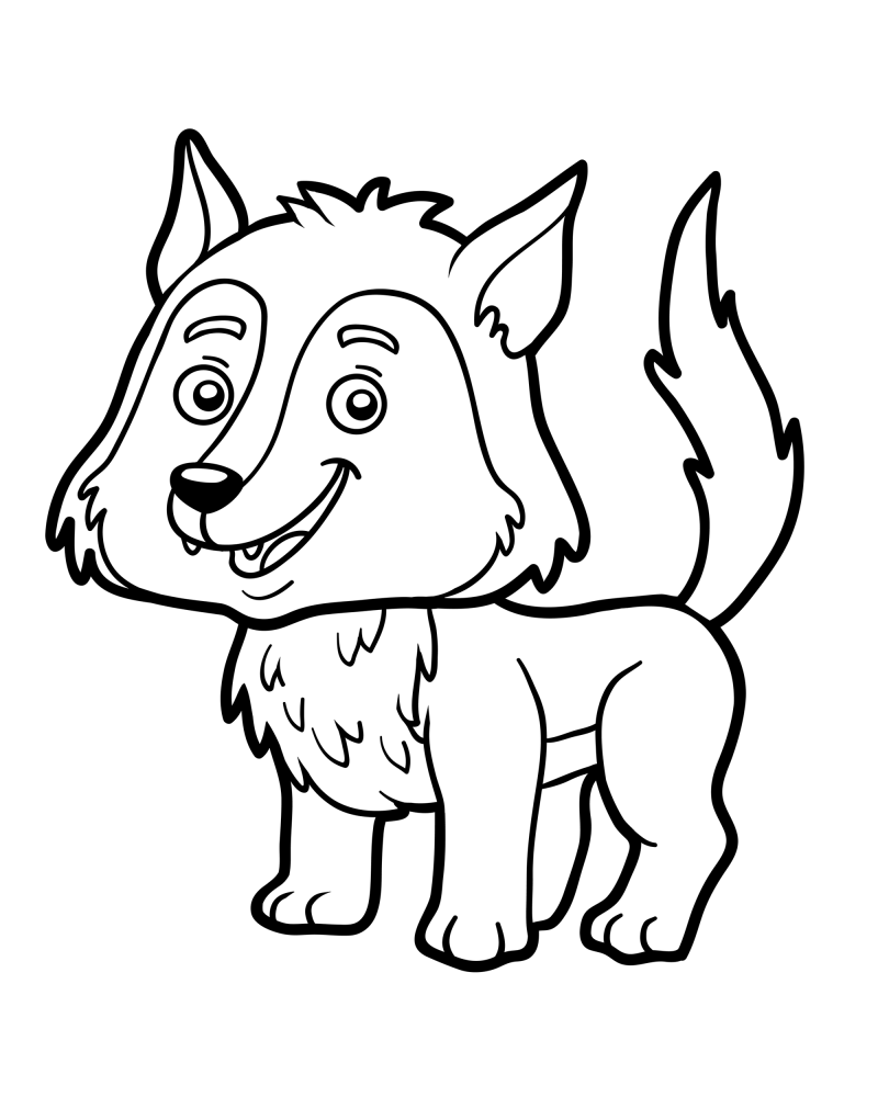 可爱的小动物-狼